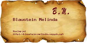 Blaustein Melinda névjegykártya